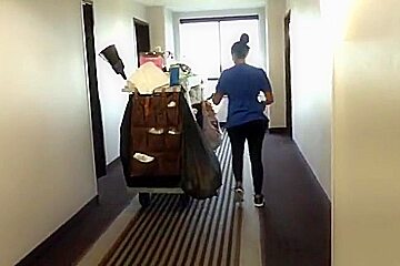 Slutty Room Service Maid Gets Fucked By Hotel Guest