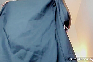 Slutty Transgender Carmina Khourmy Wanks Her Stiff Dick