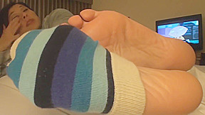 Smelly socks and feet tease