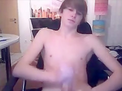 Smooth blonde masturbates and enjoys in a handkerchief