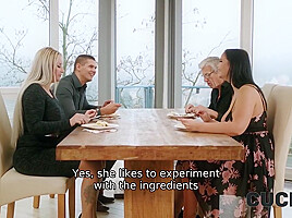 Sofia Rae - Grey-haired Cuckold Doesnt Disturb His Wife With Huge Breasts From Cheating