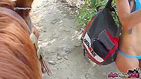 SofieMarieXXX - Naughty Cowgirl Teases In Public Before Fuck