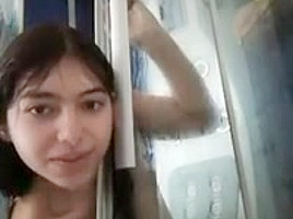 Spanish teen 18+ With Big Natural Tits Showering