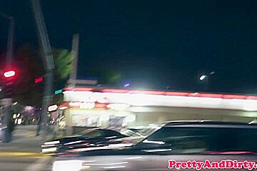 Squirting babe rough railed in uber taxi