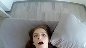 Step brother saw how step sister masturbates and decide to help her