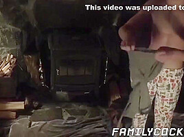 Step dad Shoves His Giant Dick In Stepsons Tight Little Ass