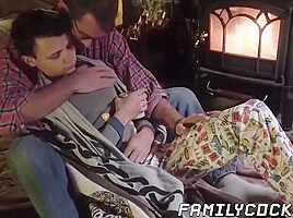 Step dad Shoves His Giant Dick In Stepsons Tight Little Ass