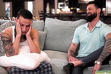Stepson Gets Caught By His Stepdad Watchingand Joins Him