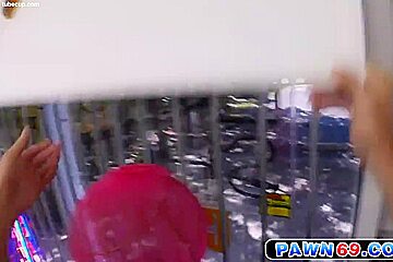 Straight dude moans as he gets fucked in pawn shop