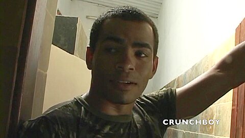 Straight military Latino with tattoo fuck his friend in forest cruising - CrunchBoy