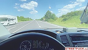 Streetfuck - Hitchhiker Caught Masturbating With May Thai