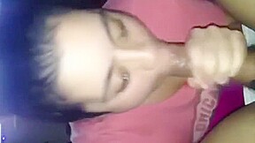 Sucking long cock