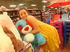 Supermarket flash girl