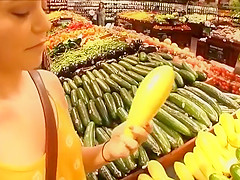 Supermarket flash girl