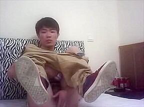 Sweet Korean With Toothbrush in The Ass