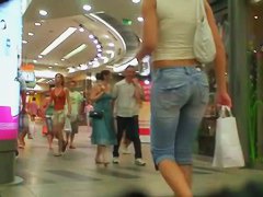 Sweet mature lady is having a sexy shopping evening
