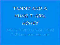 TAMMY FELLATRIX SERVICES A HUNG T-GIRL scene 2
