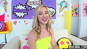 TRUE ANAL Cheerleader Kait cant wait for anal
