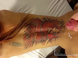 TS handcuffed and fucked