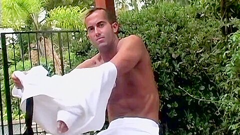 Tall Lean Leon Strokes His Hard Cock - Leon