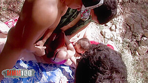 Tani A And Tania teen 18+ In Gang Bang In The Woods For Young Redhead Spanish Babe
