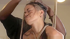 Tattooed Sub Strappado Tied And Flogged
