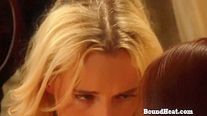 The Education Of Erica: Two Bent Over Lesbian Slaves Moaning During Hard Strapon Fuck