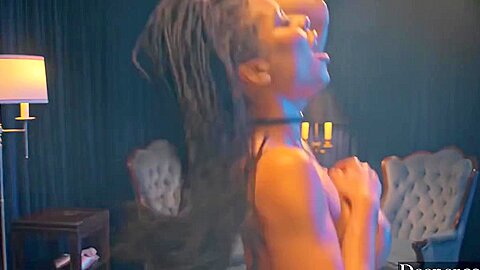 The Mulatto Passionately Attacked The Big Dick Of Her Macho