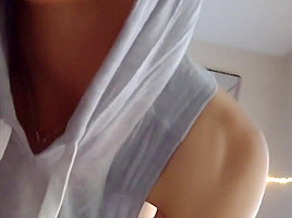 The guy with his girlfriend on camera, filming home porn
