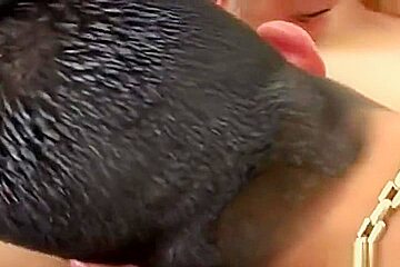 Threesome porn video featuring Karina Shay