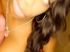 Titfucking Ebony Tugging Cock Until Cum