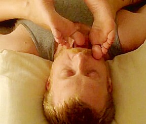 Toes and soles licking