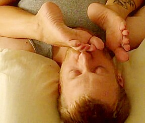 Toes and soles licking
