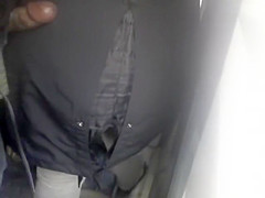 Touching her curvy ass with an erected dick