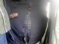 Touching her curvy ass with an erected dick
