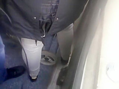 Touching her curvy ass with an erected dick