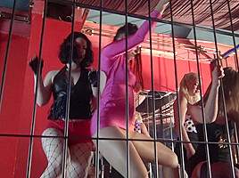 Trampling jumping show in fetish club by Femdom Austria