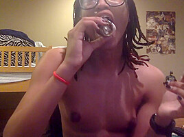 Tranny Chews up a Chocolate Canoli