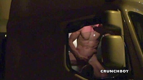 Twink sexy fucked by XXL cock straight in trucker in the road - CrunchBoy
