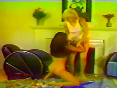 Two Lesbians Lick Each Other In A Vintage Porn