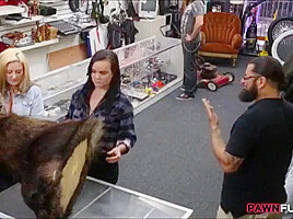 Two Lesbians Pawn Their Asses And Get Fucked For Money