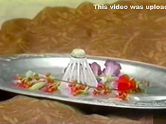Two blondes lesbian following by threesome in the garden VHS Lovers
