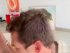 Two guys sucking big black cock