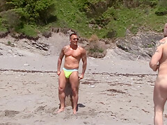 Underwear Photoshoot On A Nudist Beach