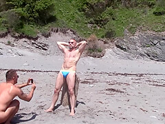 Underwear Photoshoot On A Nudist Beach