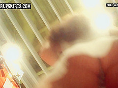 Upskirt clip of girl with long hair