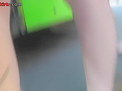 Upskirting video shows amazing skinny ass of a blonde
