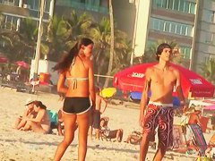 Volleyball brunette goddess new beach video for free