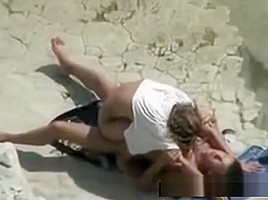 Voyeuring Step mom with her holiday lover at beach