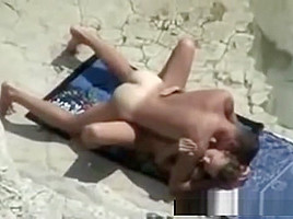 Voyeuring Step mom with her holiday lover at beach